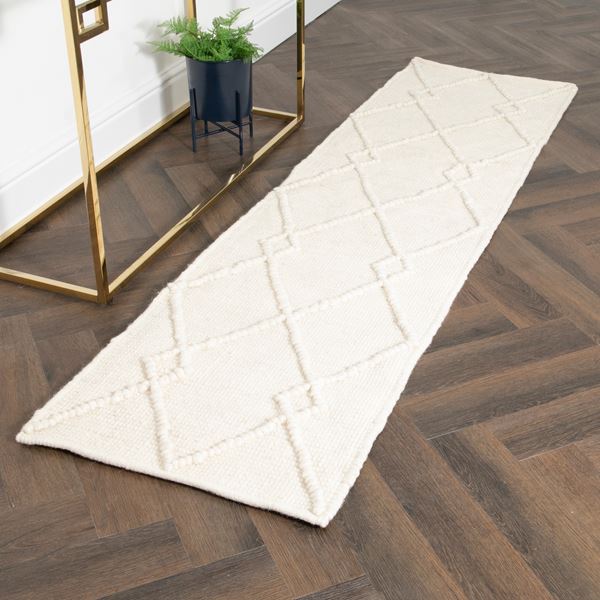 Saffron Wool Runner - Cream